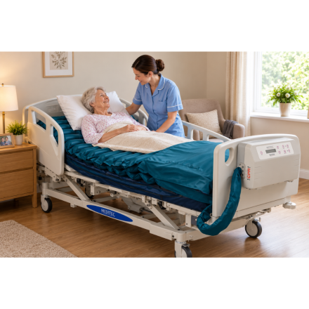 Mediair Enhanced alternating pressure relief mattress in a home care setting