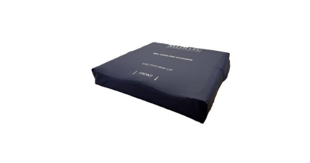 Gel cooling pressure relief seat cushion for chair or wheelchair use.
