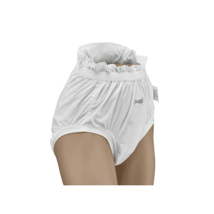 Parafricta low-friction adaptive underwear shown from a front left angle on a mannequin with white background.