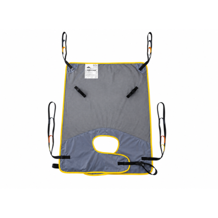 Front view of Meditec Advantage Quickfit Sling (Loop) washable patient transfer sling with loop attachments.