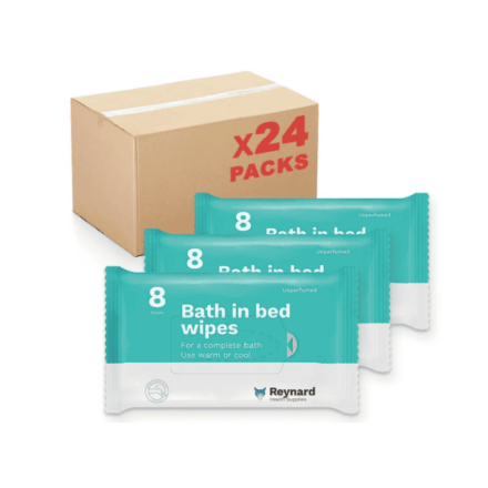 bath in bed rinse free patient wipes with box