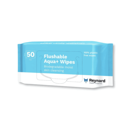 flushable aqua rinse free patient wet wipes single pack