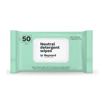 neutral detergent non-alcoholic pack of cleaning wipes