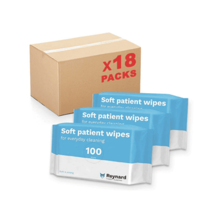 soft disposable dry patient cleansing wipe packs with box