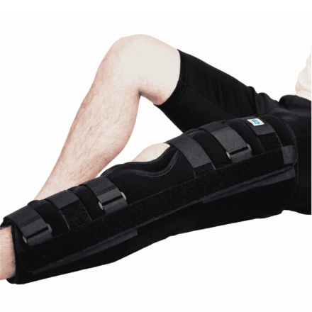 Tri panel knee support splint